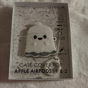 dELiA*s Ghost AirPods Case Cover - White and Gray